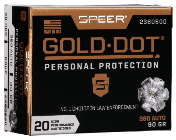 SPEER 23606GD GOLD DOT   380ACP  90 HP       20/10