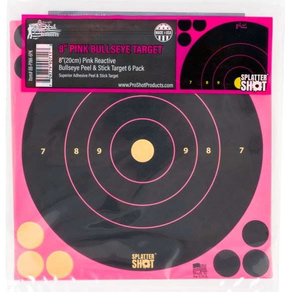 PROSHOT 8B-PINK-6PK       8" SPLATTER SIGHTIN  PNK