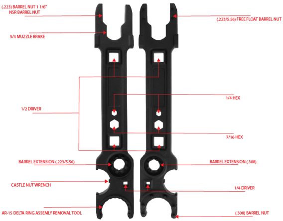 TACFIRE TL022      AR15/AR10 ARMORERS WRENCH - Image 3