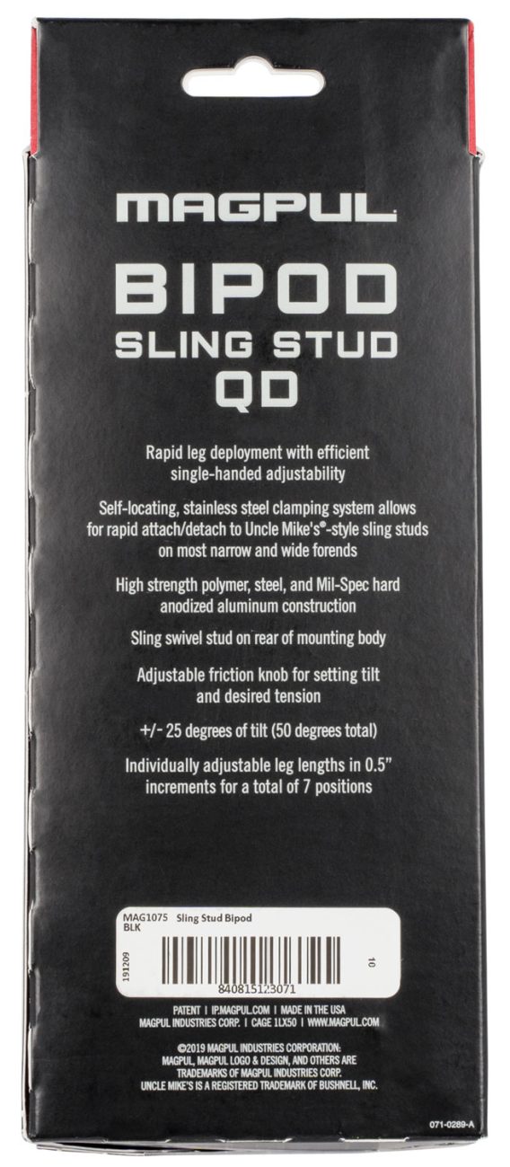 MAGPUL MAG1075-BLK BIPOD SLING STUD QD - Image 2