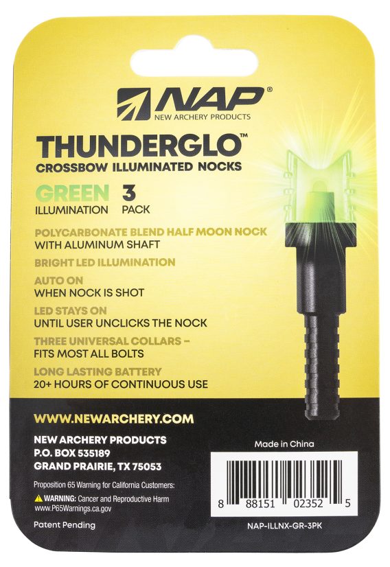 NAP NAP-ILLNX-GR-3PK ILLN HALF MOON NOCK XBOW GRN - Image 2