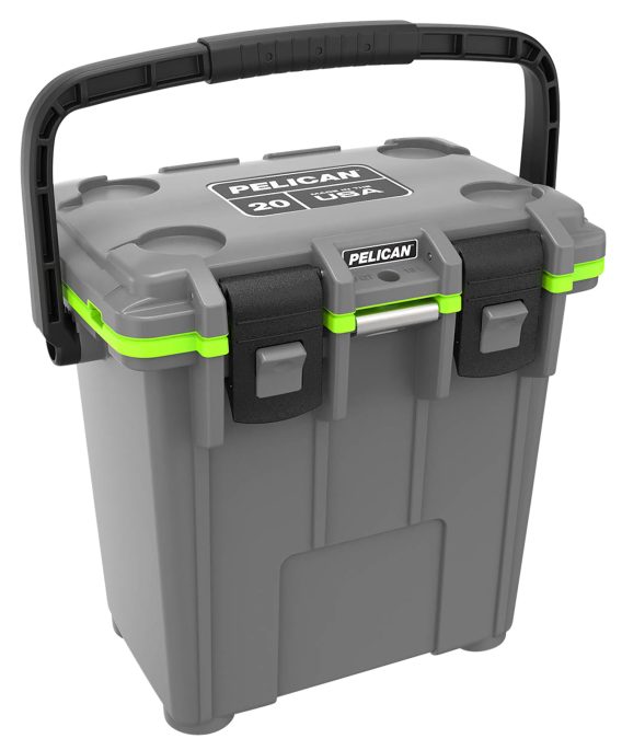 PELICAN 20Q-1-DKGRYEGRN  20QT ELITE COOLER GRY/GRN