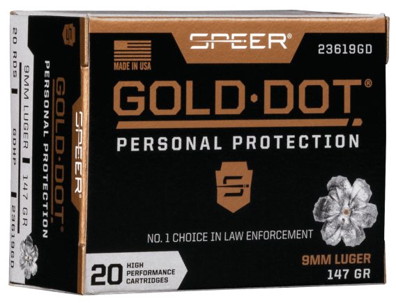 SPEER 23619GD GOLD DOT   9MM   147 HP       20/10