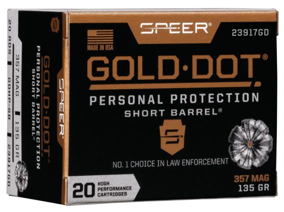 SPEER 23917GD GOLD DOT   357MAG 135 HP SB   20/10