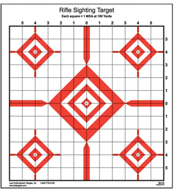 ACTION SI13100        RFL SIGHTING TARGET    100BX