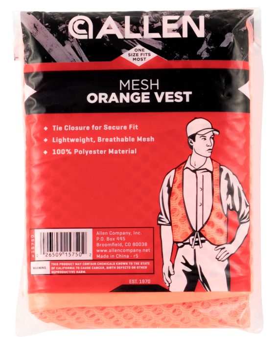 ALLEN 15750  SAFETY ORANGE MESH VEST