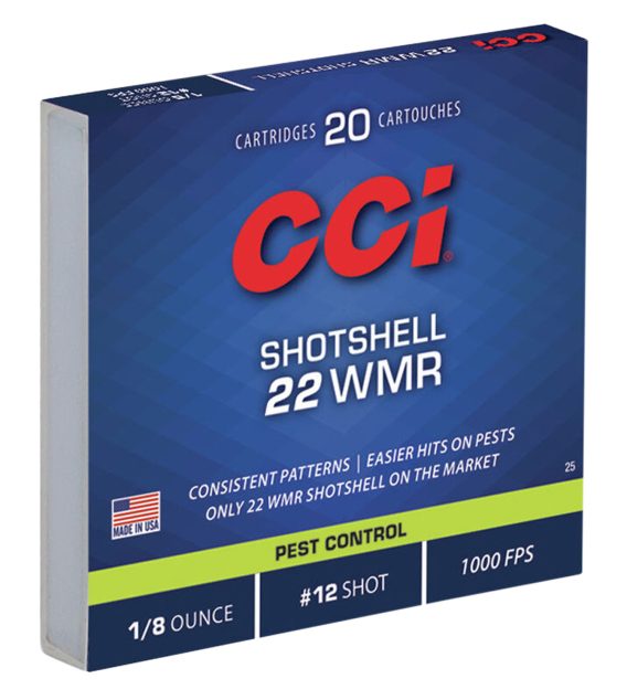 CCI 0025      22WMR SHOTSHELL #12           20/100