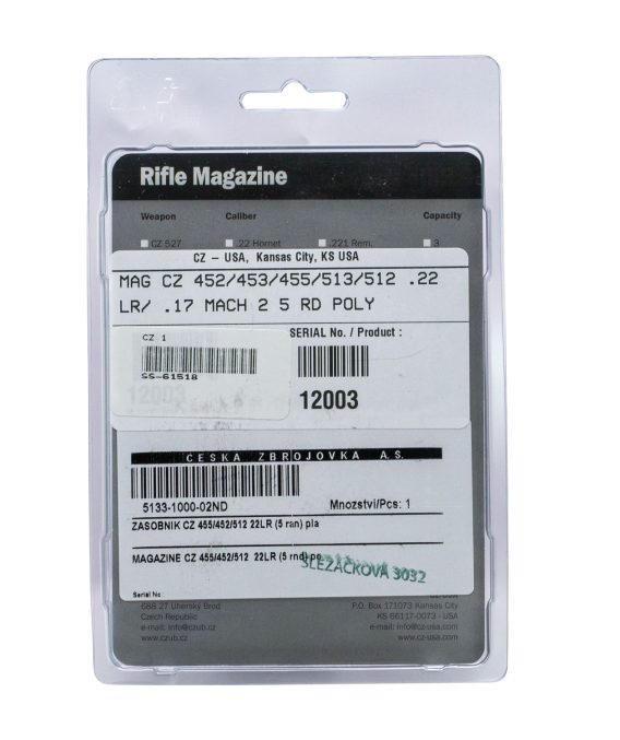 CZ 12003 MAG CZ452/453/455      22LR       5R  BLK - Image 3