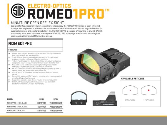 SIG SOR1P100    ROMEO1 PRO 3MOA BLK - Image 2