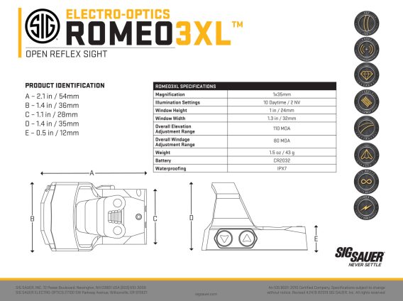 SIG SOR1P100    ROMEO1 PRO 3MOA BLK - Image 3