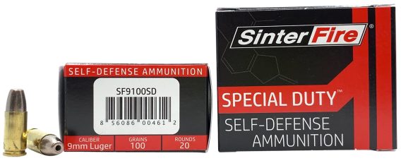 SINTERFIRE SF9100SD   9MM 100GR.HOLLOW POINT 20/10