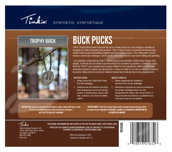TINKS W5282BL  TROPHY BUCK SYN BUCK PUCKS - Image 2