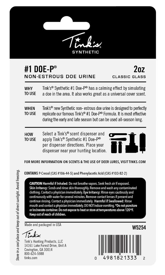 TINKS W5254    #1 DOE-P SYNTHETIC GLASS BOTTLE - Image 3