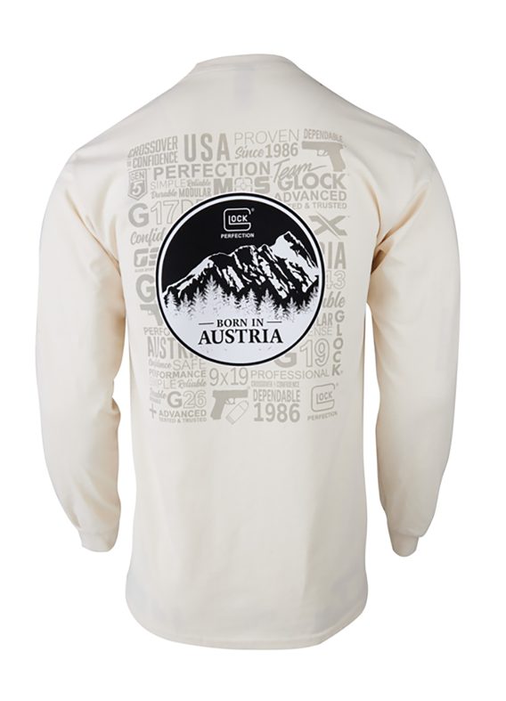 GLOCK AP96071  BORN IN AUSTRIA LS SHIRT TAN     SM - Image 2