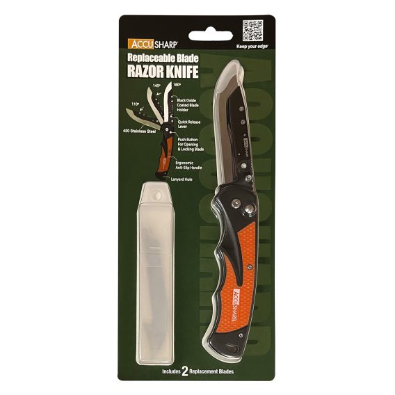 FPI 741C  ACCUSHARP BLADE REPLACE RAZOR KNIFE ORNG - Image 3