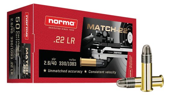 NORMA 2425076    22LR 40GR LRN MATCH        50/100