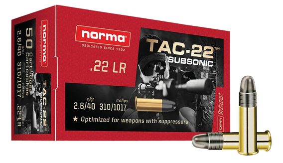 NORMA 2425080    22LR 40GR LRN SUBSONIC     50/100