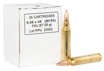 PPU PPRM556B    5.56X45 M193 FMJBT 55GR     1000RD